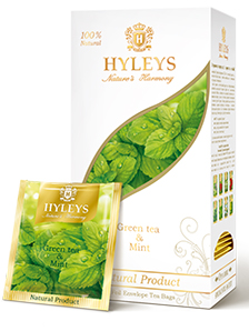 Чай зеленый с мятой Гармония природы 25пак картон упак Hyleys