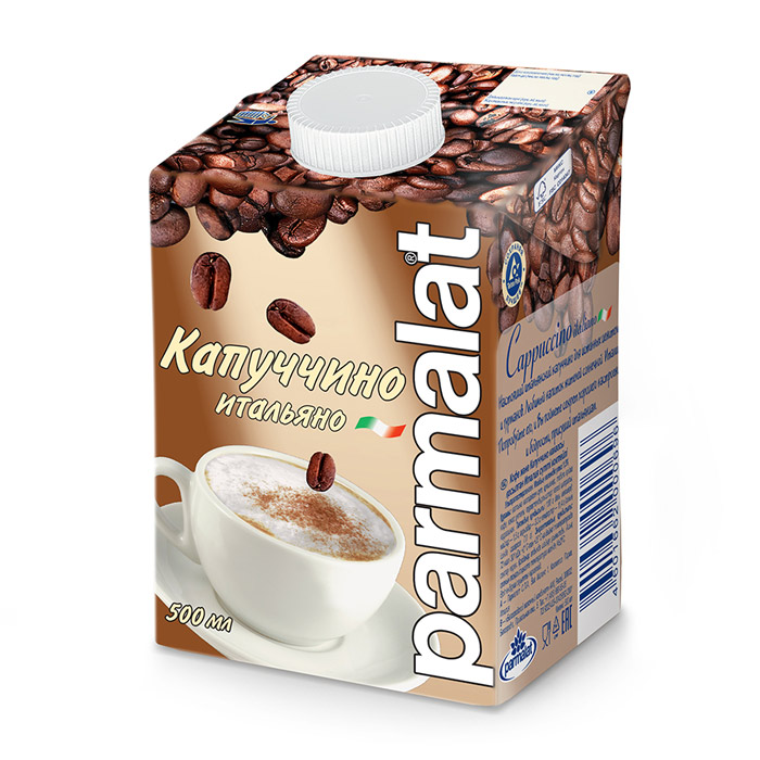 Молочный кофейный коктейль КАППУЧЧИНО  Parmalat 0,5л