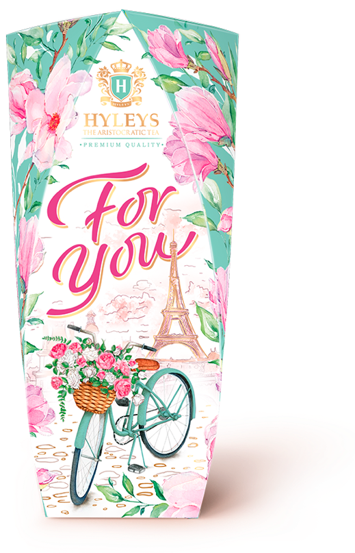Чай черный Романтика Парижа крупно листовой 60гр картон упак For You Hyleys