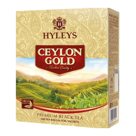 Чай черный Цейлон Голд 100пак картон упак Hyleys
