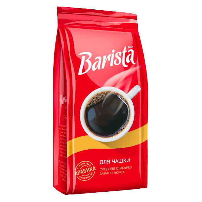 Кофе натуральный жареный молотый Barista Mio для чашки, 75 г