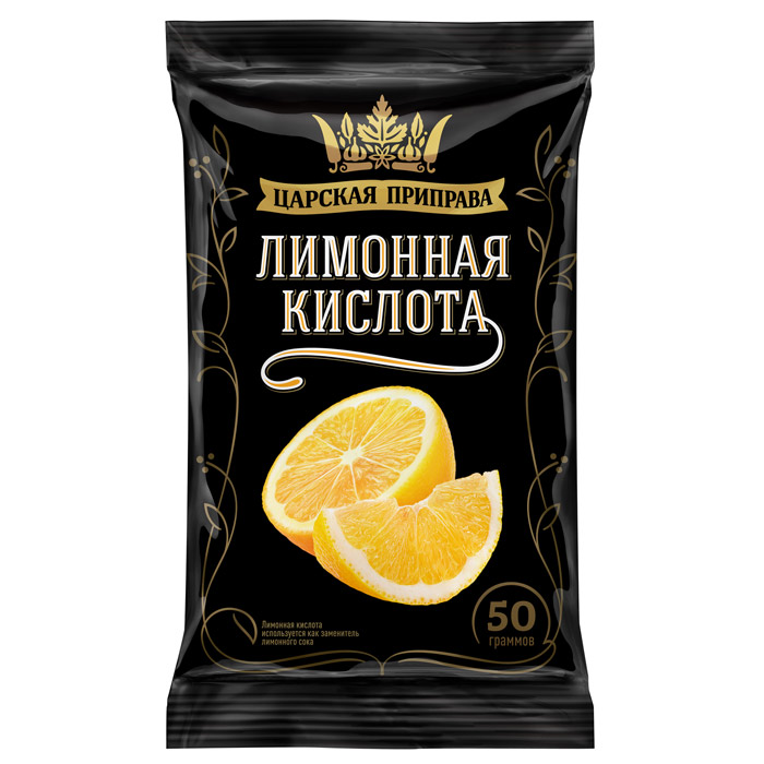Лимонная кислота 50гр фольг упак Царская приправа