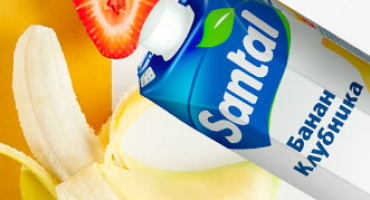 Соки и нектары SANTAL. Новый вкус-банан и клубника!